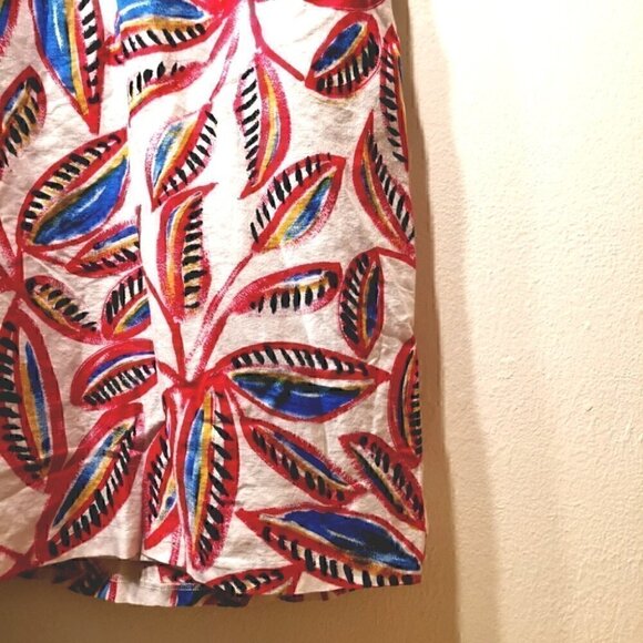 J Crew Women's M Asym Open Shoulder Floral Dress - Picture 8 of 12